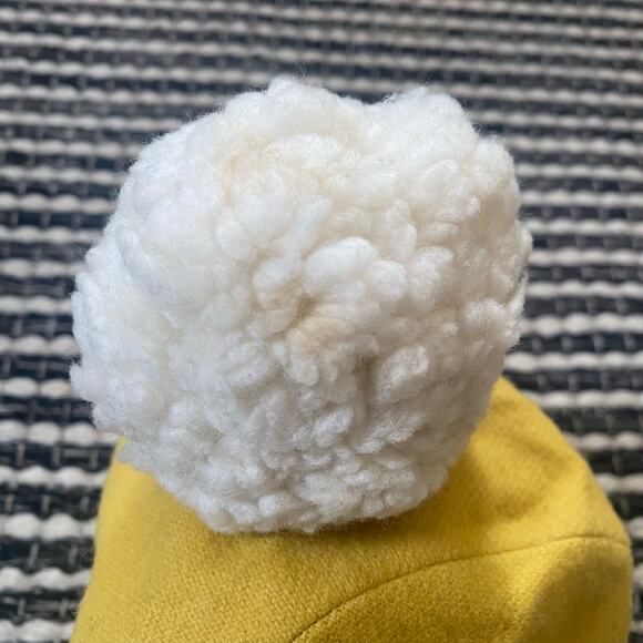 🌿Briar Baby Toddler Mustard Yellow Wool Bonnet Tie Pom Hat 18/24M - Picture 6 of 8